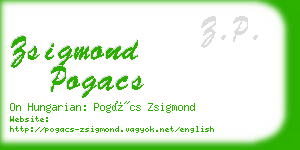 zsigmond pogacs business card